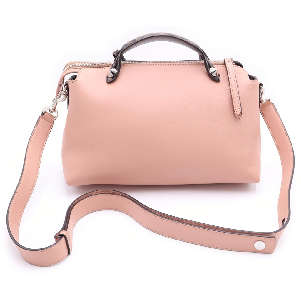 FENDI(フェンディ) バイザウェイ ミディアム 2WAYショルダーバッグ ハンドバッグ ブラウン×ピンク レザー 8BL124 シルバー金具 レディース