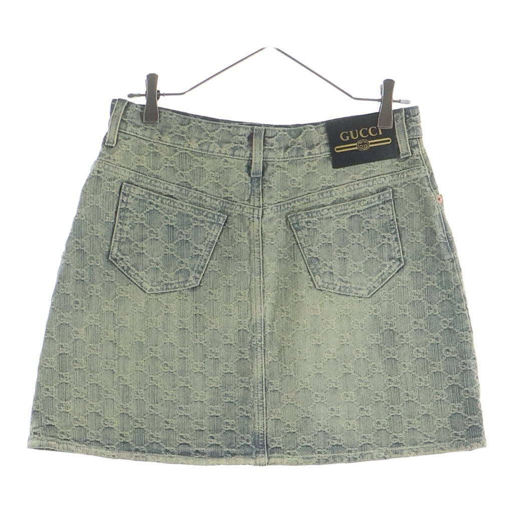 GUCCI(グッチ) GGデニムスカート インディゴブルー #42 678789 レディース