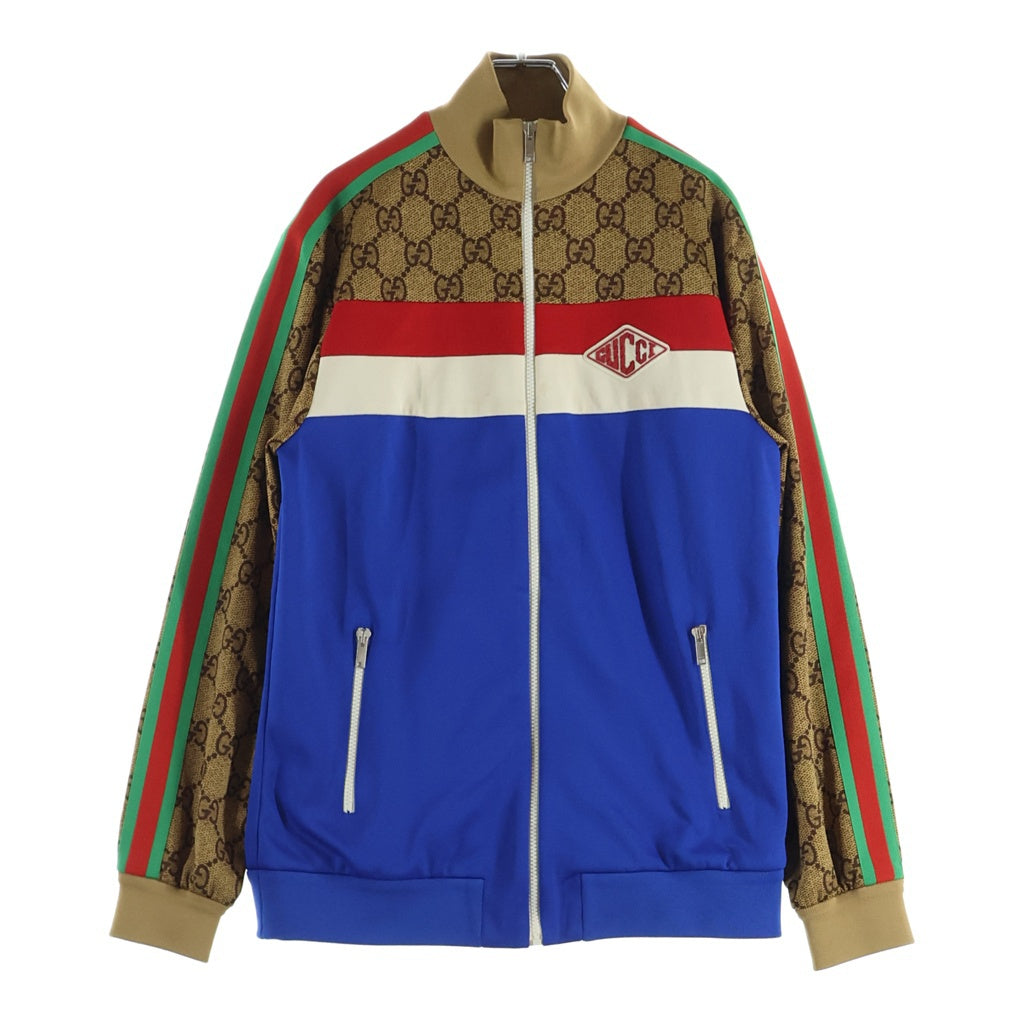 GUCCI(グッチ) GGテクニカルジャージ ベージュ×ブルー #M 526524