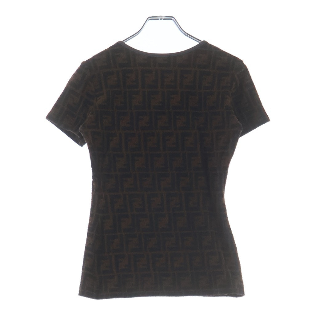 FENDI(フェンディ) FFロゴ 半袖 Tシャツ ブラウン #40 レディース