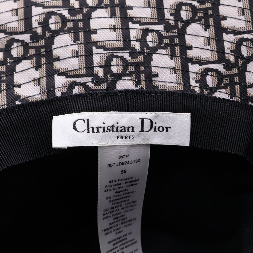 Christian Dior(クリスチャンディオール) TEDDY-D オブリーク バケットハット チュール ポリエステル コットン ブラック 95TDD924G130 レディース