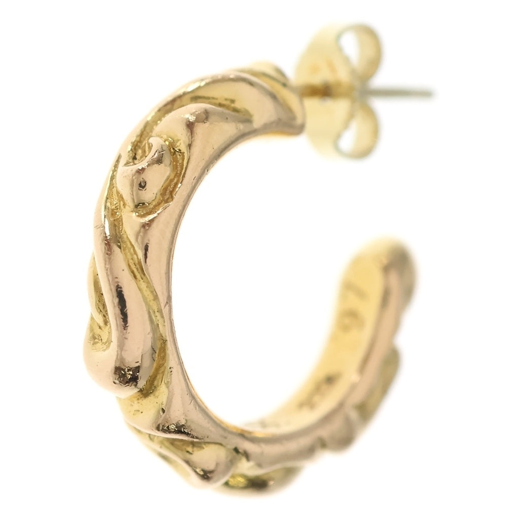 CHROME HEARTS(クロムハーツ) 22K HOOP SCROOL スクロール フープピアス ゴールド