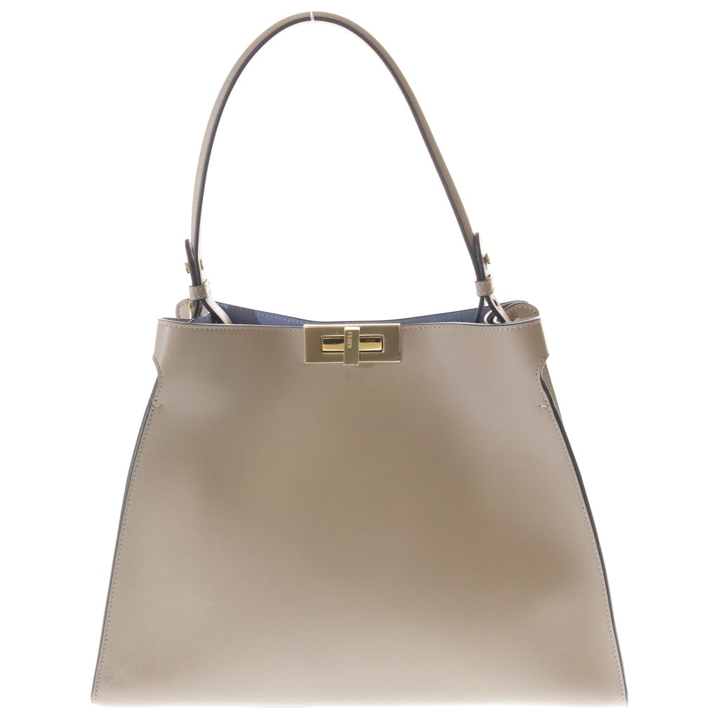 FENDI(フェンディ) ウェイ ミディアム レザー ワンショルダーバッグ ゴールド金具 ベージュ 8BN368 レディース