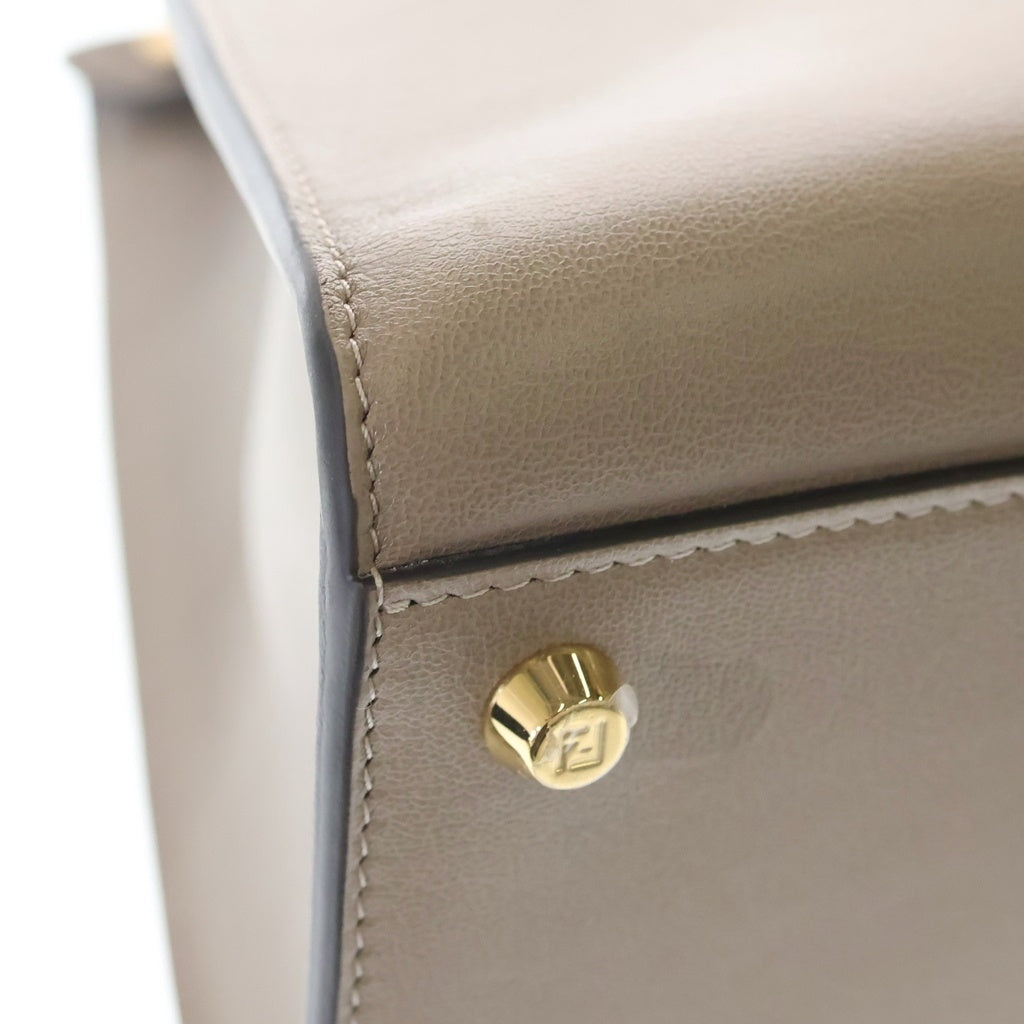 FENDI(フェンディ) ウェイ ミディアム レザー ワンショルダーバッグ ゴールド金具 ベージュ 8BN368 レディース