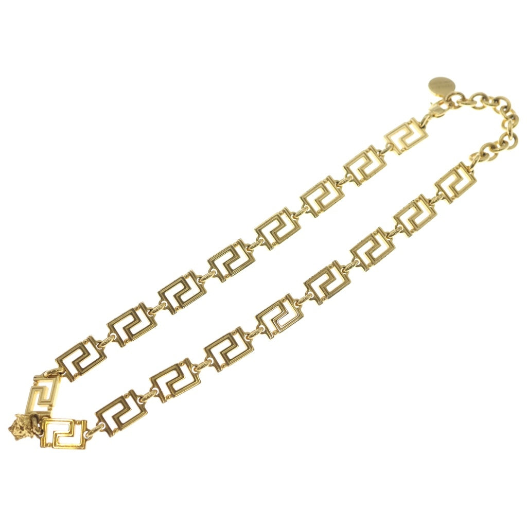 VERSACE(ヴェルサーチ) メデューサ グレカ チェーン GP ネックレス ゴールド