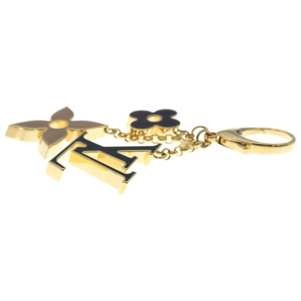 LOUIS VUITTON(ルイヴィトン) フルールドゥモノグラム バッグチャーム キーホルダー キーリング ゴールド×ブラック M67119
