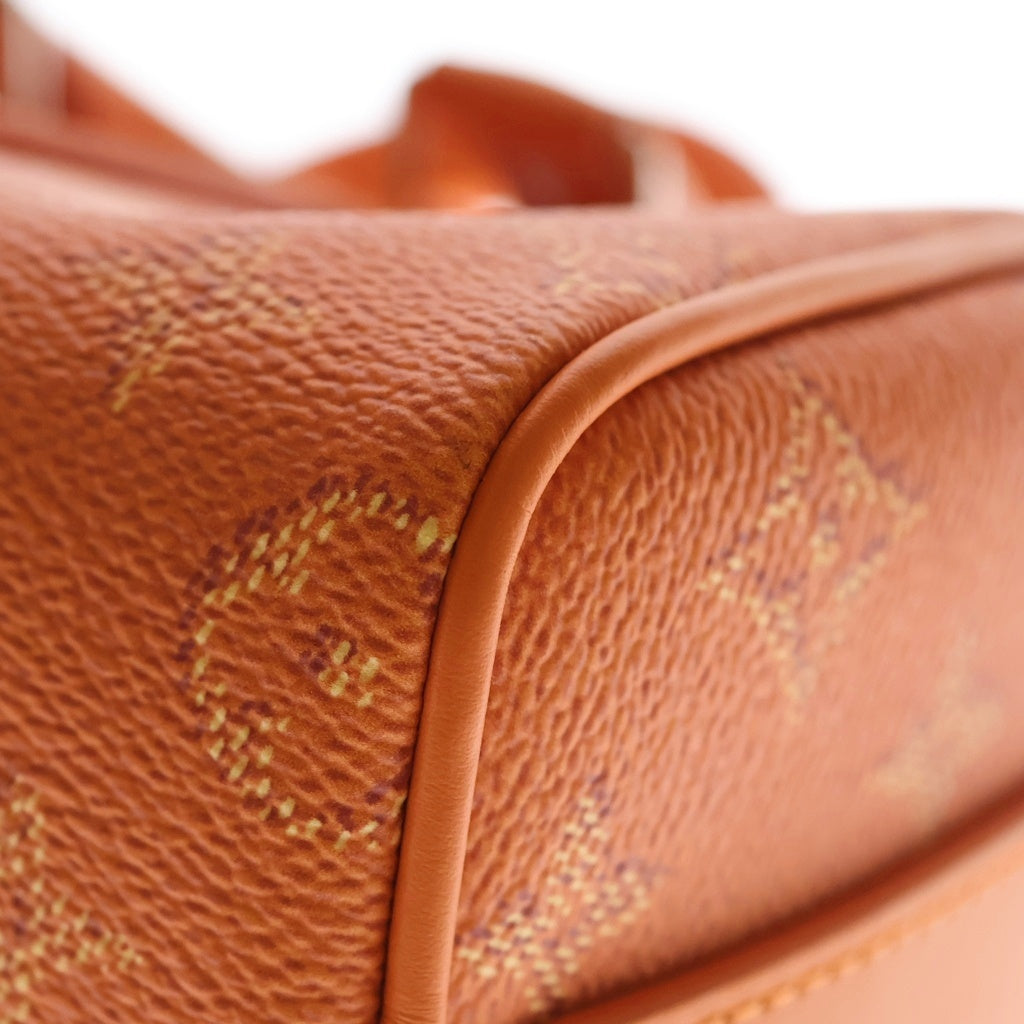 LOUIS VUITTON(ルイヴィトン) キーポル25 バンドリエール モノグラム ヘリテージ PVC レザー 2WAY ハンド ショルダーバッグ シルバー金具 オレンジ M26818 レディース