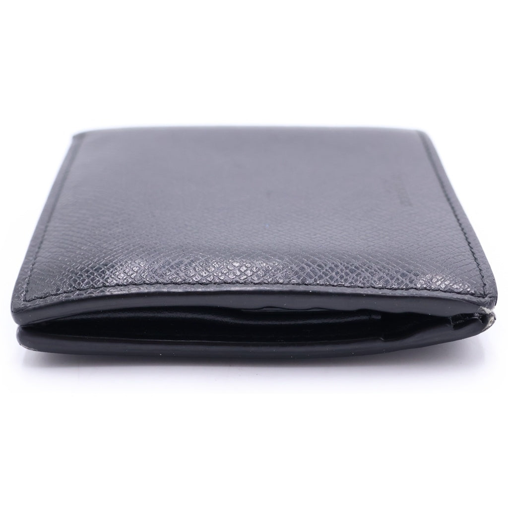 SAINT LAURENT PARIS(サンローランパリ) レザーコンパクトウォレット 二つ折り財布 ブラック 396303