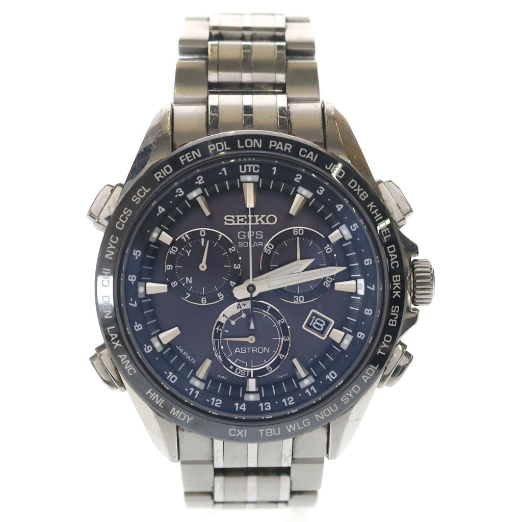 SEIKO(セイコー) アストロン GPS Ti/ソーラー チタン 腕時計 SBXB003 黒文字盤