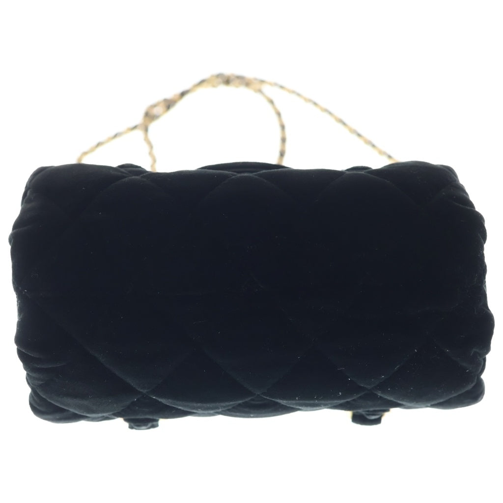 CHANEL(シャネル) マトラッセ ベロア ベルベット ゴールド金具 ターンロック 2WAY ハンドバック チェーンショルダーバック ベロア プレート レディース