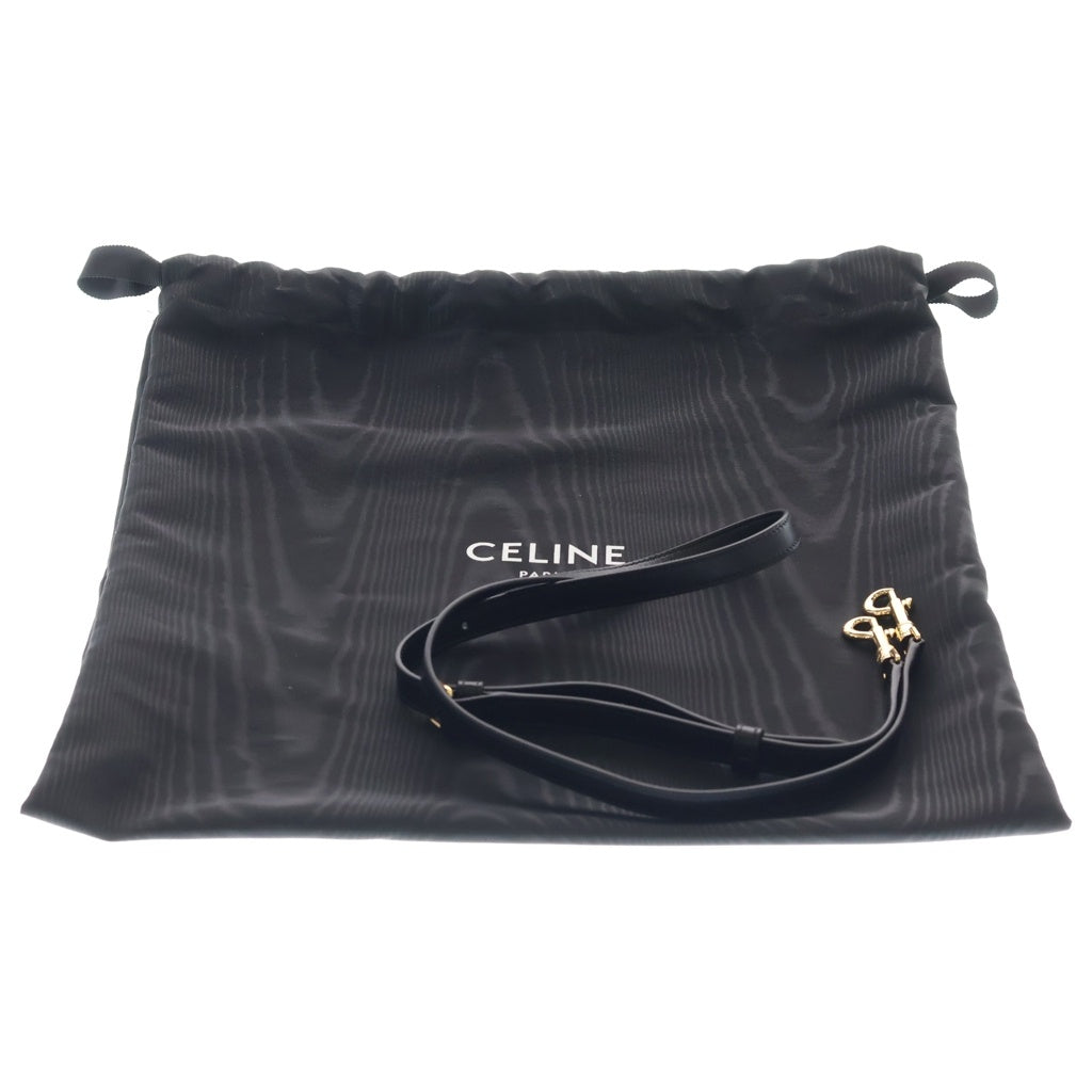 CELINE(セリーヌ) トリオンフ ショルダーバッグ ハンドバッグ 2WAYバッグ ブラック レザー ゴールド金具 レディース