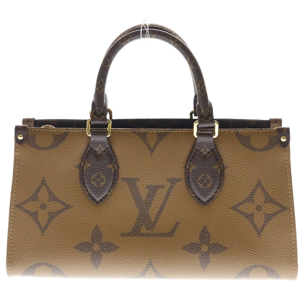 LOUIS VUITTON(ルイヴィトン) モノグラム ジャイアントリバース オンザゴーEW 2WAY ハンドバッグ ショルダーバッグ M46653 ICタイプ ブラウン レディース