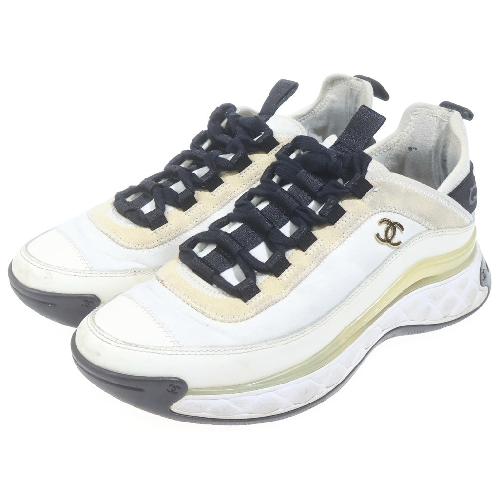 CHANEL(シャネル) ココマーク ファブリック ローカットシューズ スニーカー アイボリー レディース G35618