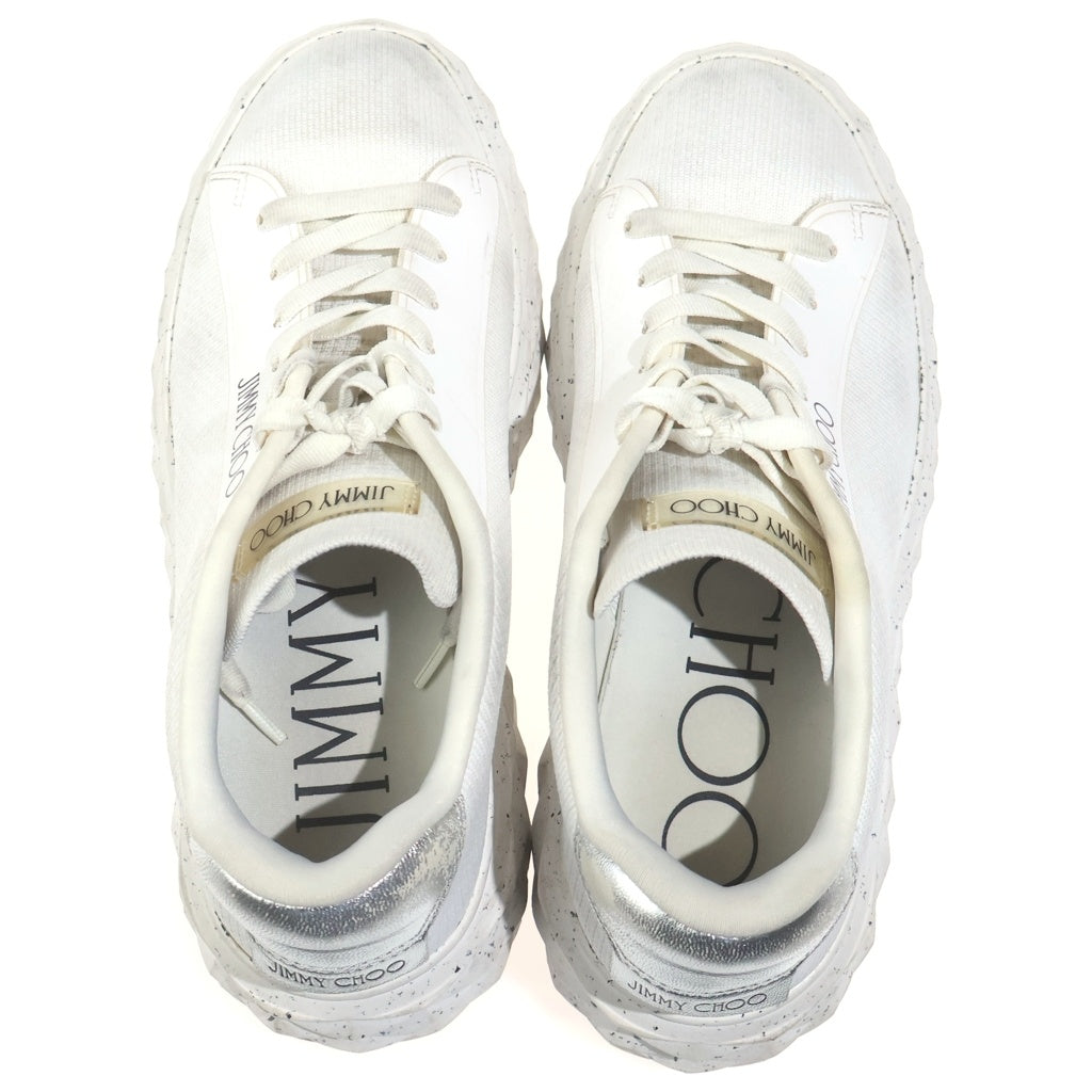JIMMY CHOO(ジミーチュウ) ロゴプリント ローカットシューズ スニーカー ホワイト レディース