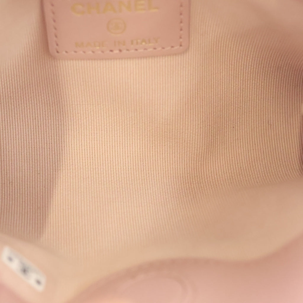 CHANEL(シャネル) シャネル31 ココマーク マトラッセ チェーンショルダー ミニショッピングバッグ ゴールド金具 ピンク シール レディース