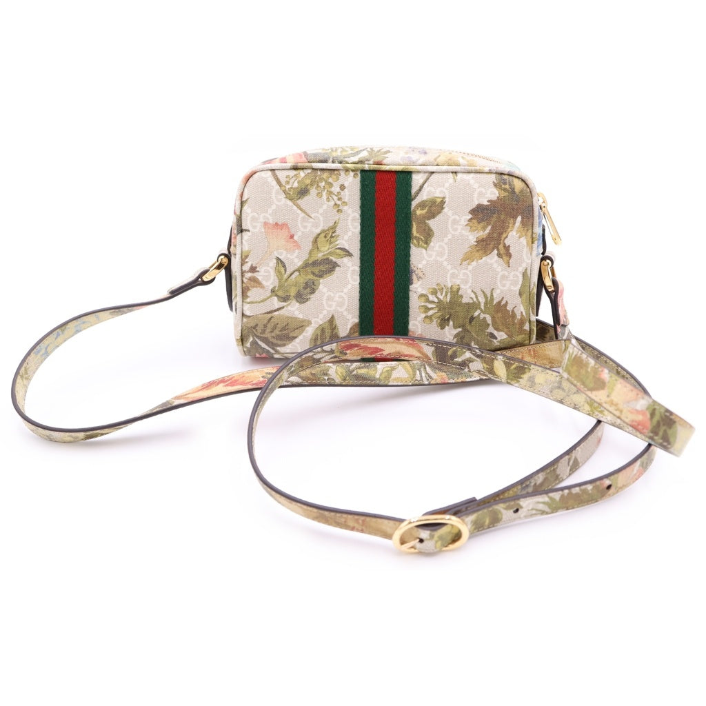 GUCCI(グッチ) オフィディア GGフローラ ショルダーバッグ マルチカラー PVC 517350 ゴールド金具 レディース