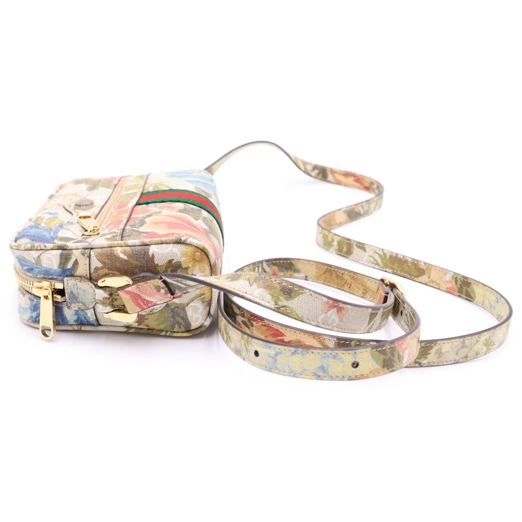 GUCCI(グッチ) オフィディア GGフローラ ショルダーバッグ マルチカラー PVC 517350 ゴールド金具 レディース