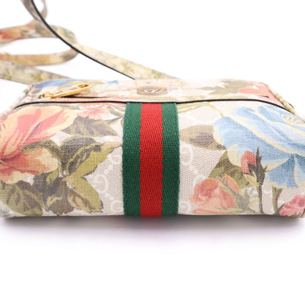GUCCI(グッチ) オフィディア GGフローラ ショルダーバッグ マルチカラー PVC 517350 ゴールド金具 レディース