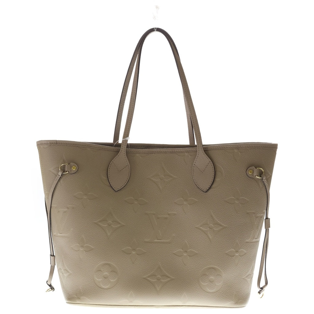 LOUIS VUITTON(ルイヴィトン) モノグラムアンプラント ネヴァーフル MM ポーチ付レザートートバッグ ベージュ M45686 レディース