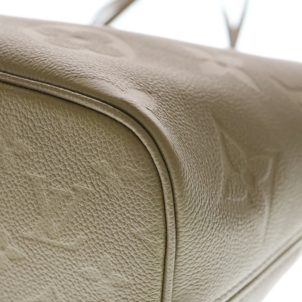 LOUIS VUITTON(ルイヴィトン) モノグラムアンプラント ネヴァーフル MM ポーチ付レザートートバッグ ベージュ M45686 レディース
