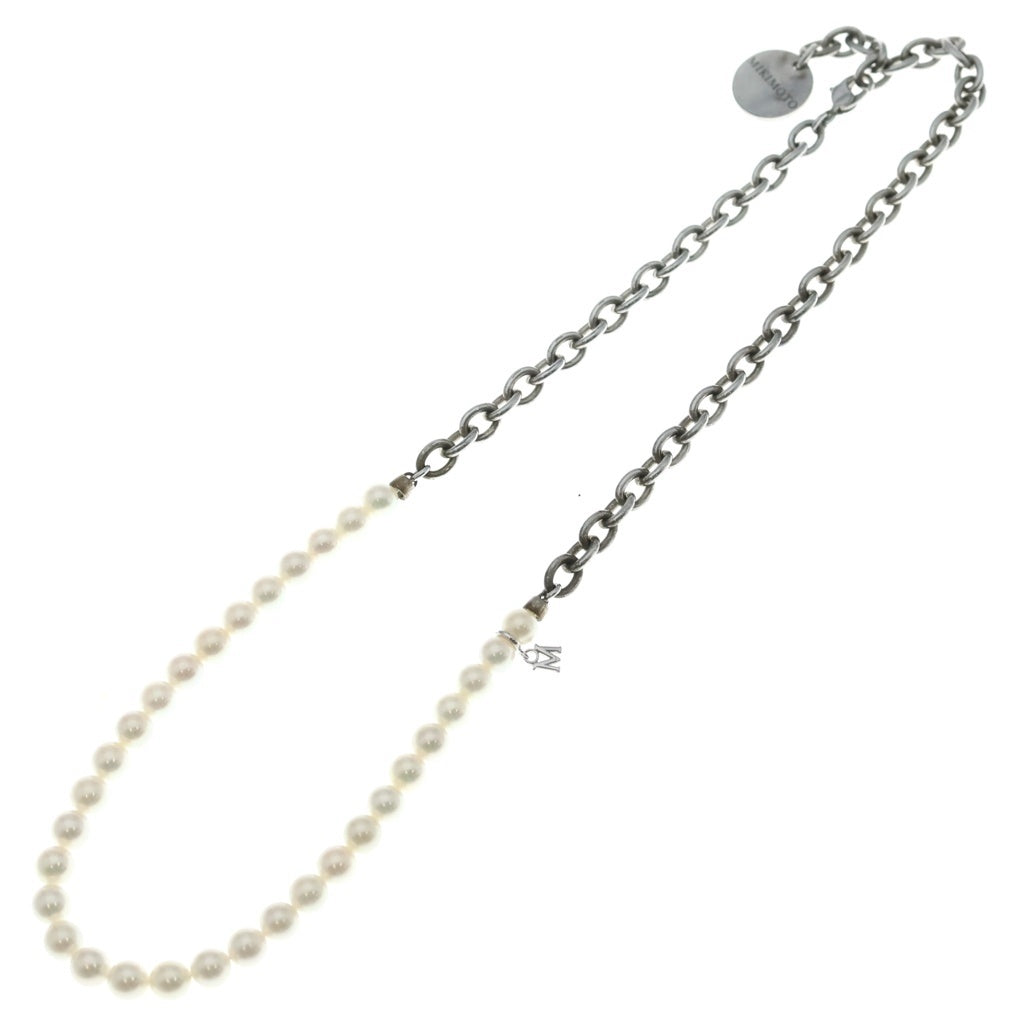 MIKIMOTO(ミキモト) ×COMME des GARCONS コムデギャルソン アコヤ真珠 パールネックレス KZ-1621FB ホワイト/シルバー レディース