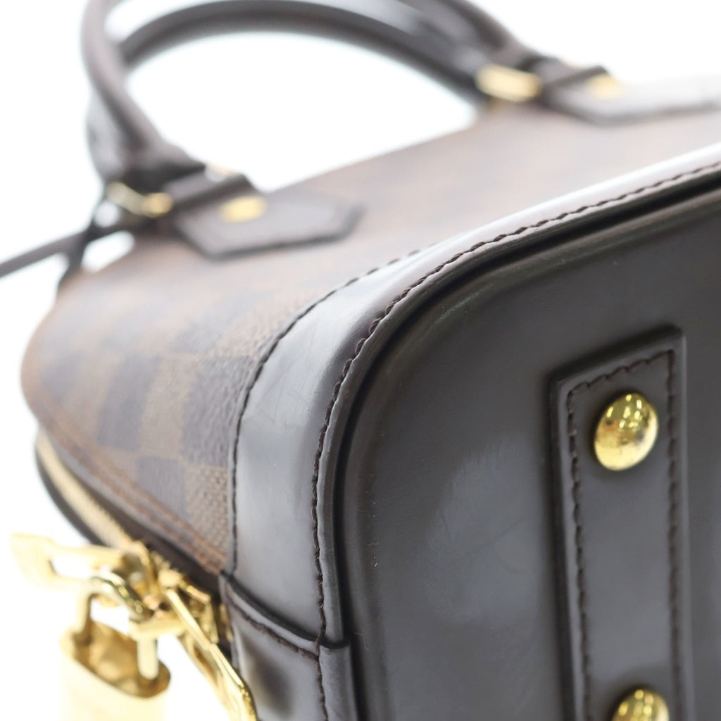 LOUIS VUITTON(ルイヴィトン) ダミエ アルマBB 2WAYバッグ ハンドバッグ ショルダーバッグ ブラウン レザー×PVC N41221 ゴールド金具 レディース