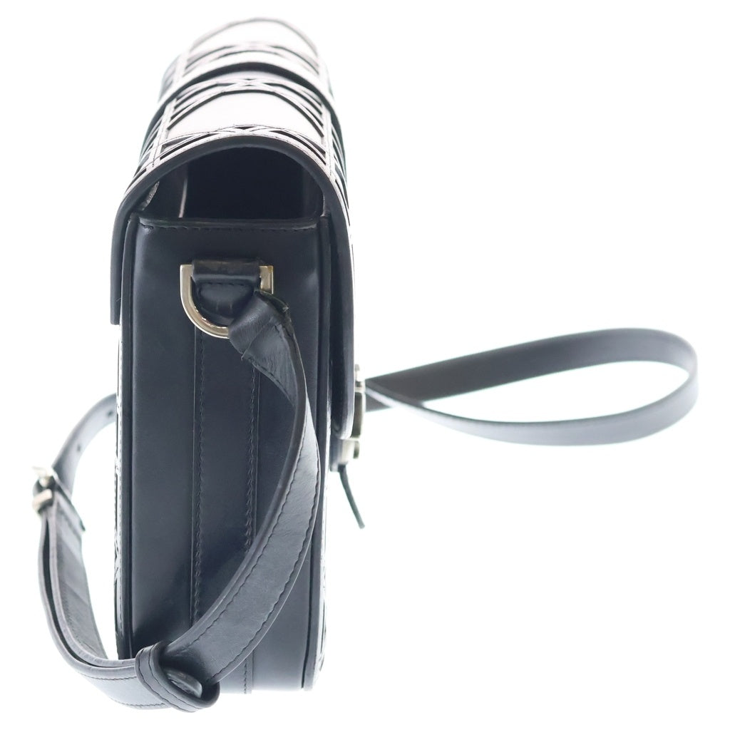 DIOR(ディオール) カナージュ コスモ ミディアム ショルダーバッグ ミニバッグ ブラック レザー シルバー金具 レディース