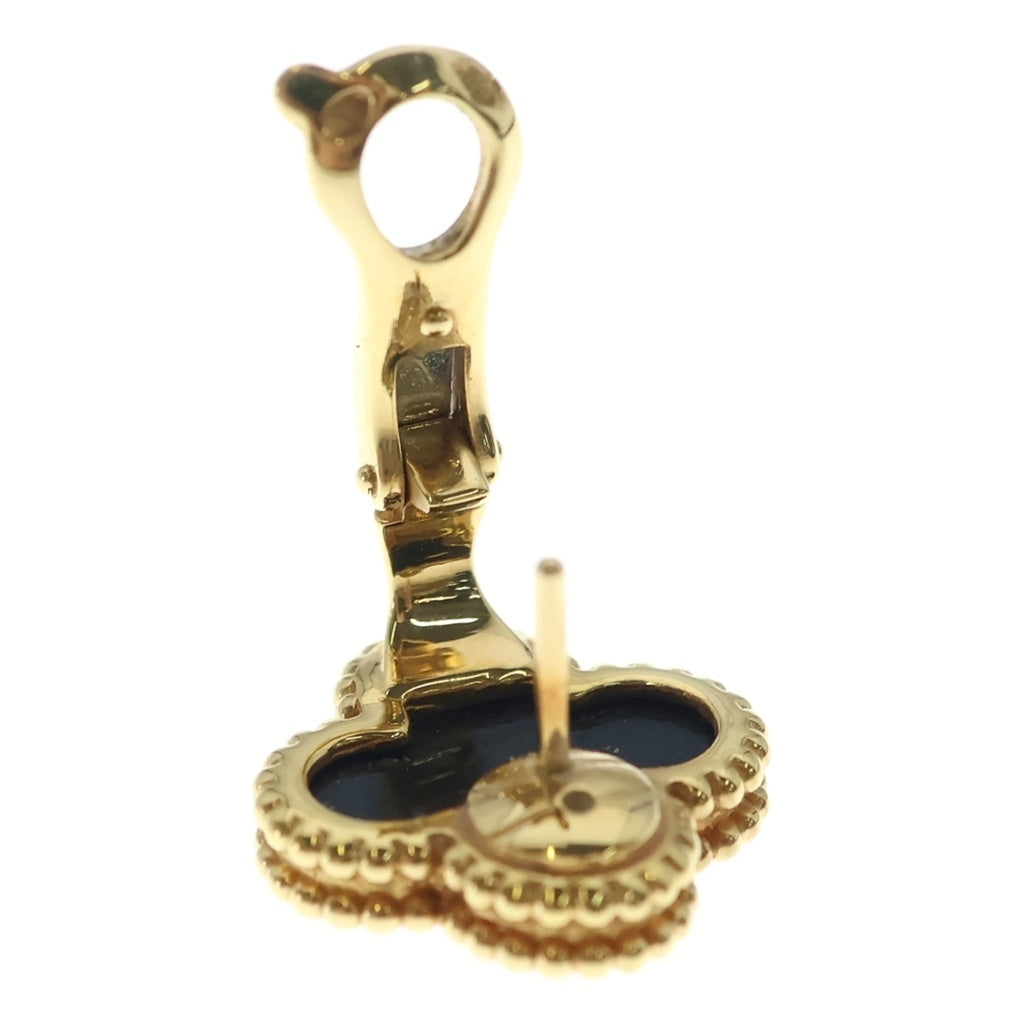 Van Cleef & Arpels(ヴァンクリーフアンドアーペル) ヴィンテージアルハンブラ オニキス ピアス ブラック×ゴールド Au750YG 7.6g VCARA44200 レディース