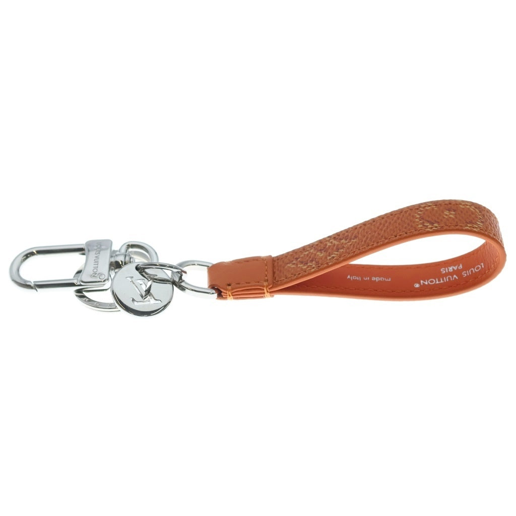 LOUIS VUITTON(ルイヴィトン) LV スリム ドラゴンヌ PVC レザー キーホルダー バッグチャーム M03351 オレンジ/シルバー