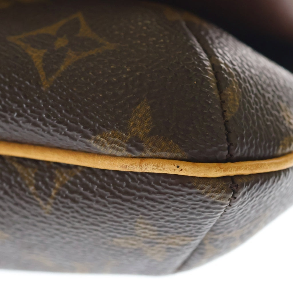 LOUIS VUITTON(ルイヴィトン) モノグラム ミュゼットタンゴ ショルダーバッグ ブラウン レザー×PVC M51388 ゴールド金具 レディース