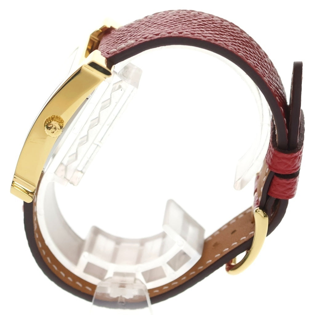 HERMES(エルメス) Hウォッチ MM GP/QZ クォーツ 電池式 腕時計 □O刻印 白文字盤 HH1.510 レディース