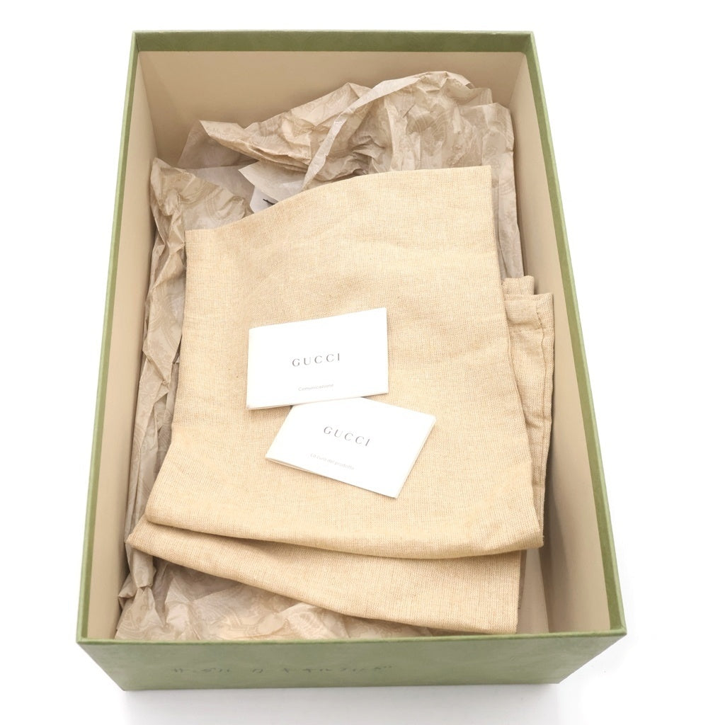 GUCCI(グッチ) GGキルティング ナイロン レザー フラットサンダル シューズ グリーン 776792