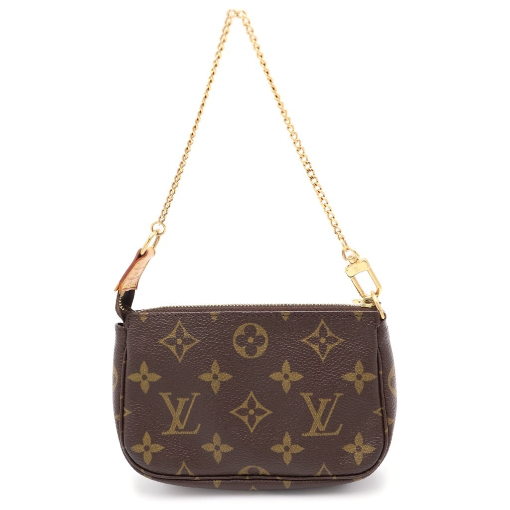 LOUIS VUITTON(ルイヴィトン) モノグラム ミニポシェット アクセソワール PVC レザー ポーチ ブラウン M58009 レディース