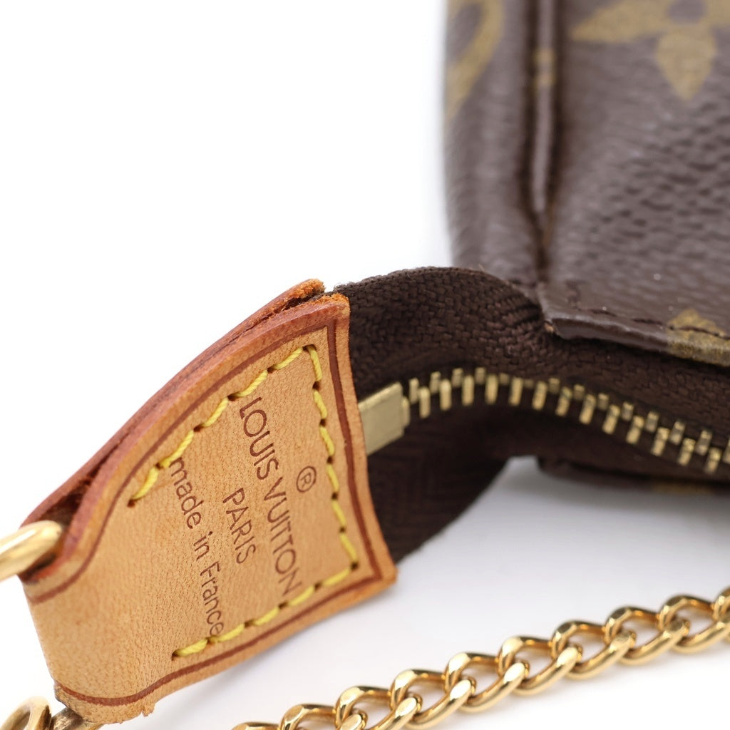 LOUIS VUITTON(ルイヴィトン) モノグラム ミニポシェット アクセソワール PVC レザー ポーチ ブラウン M58009 レディース