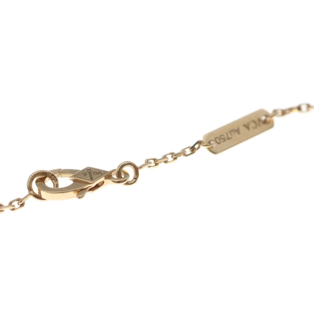Van Cleef & Arpels(ヴァンクリーフアンドアーペル) ヴィンテージアルハンブラ ブラックシェル ネックレス ペンダント チェーン グレー×ピンクゴールド Au750PG VCARP4KK00 レディース