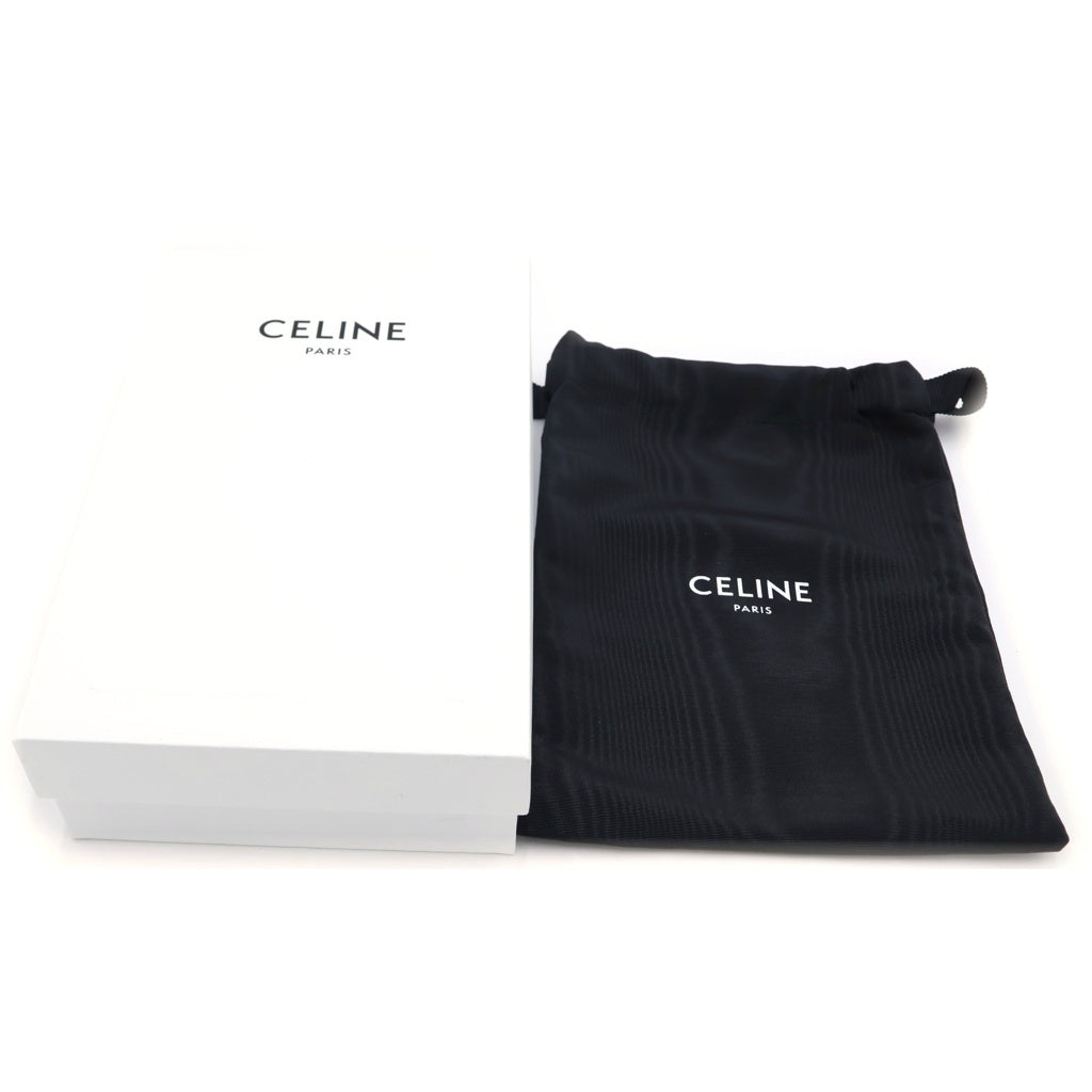 CELINE(セリーヌ) ラージ ラウンドファスナージップウォレット クロコ型押し 長財布 ブラック カーフスキン 10B553CUV.38SI