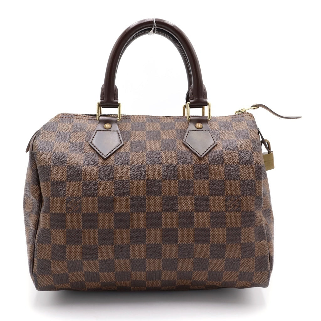 LOUIS VUITTON(ルイヴィトン) ダミエ エベヌ スピーディ25 PVC レザー ゴールド金具 ハンドバッグ ミニ ボストンバッグ ブラウン N41365 レディース