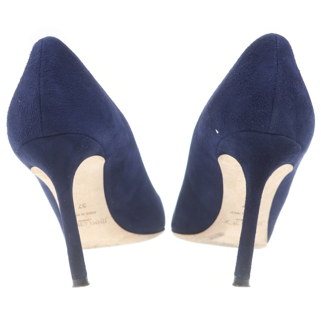 JIMMY CHOO(ジミーチュウ) スエードレザー ヒール パンプス シューズ ネイビー レディース