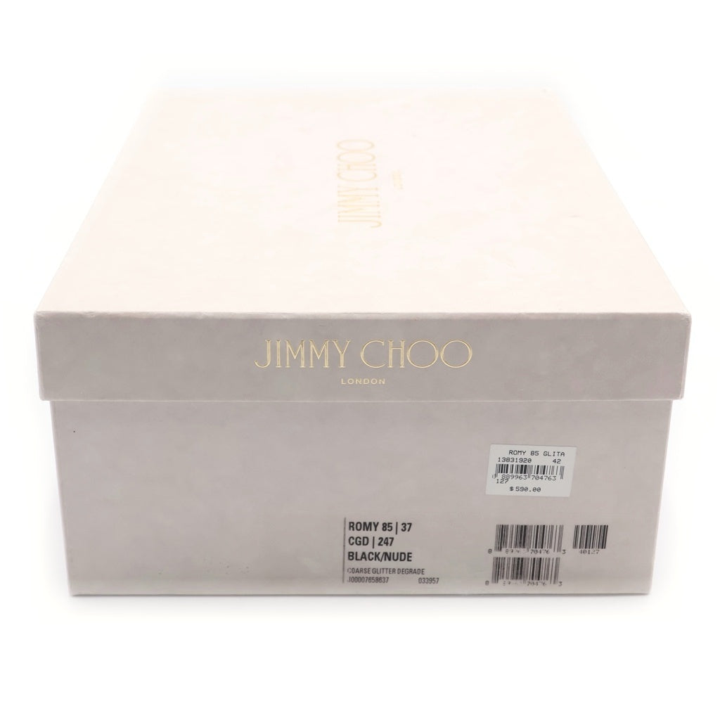 JIMMY CHOO(ジミーチュウ) ラメグリッター ヒール パンプス シューズ ゴールド/ブラック レディース