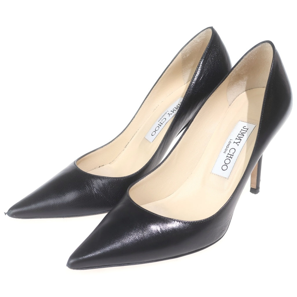JIMMY CHOO(ジミーチュウ) ピンヒール レザー パンプス ブラック レディース