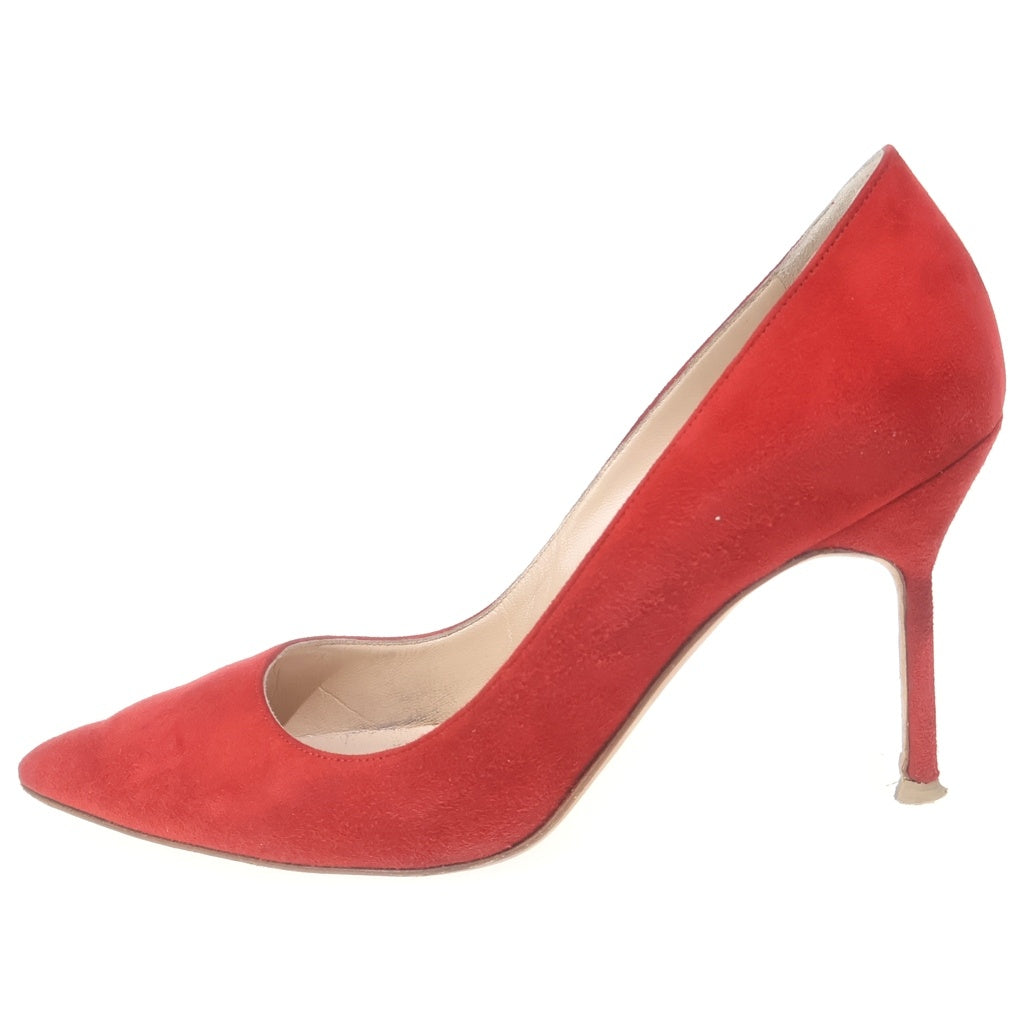 MANOLO BLAHNIK(マノロブラニク) ピンヒール スエードパンプス ハイヒール レッド レディース