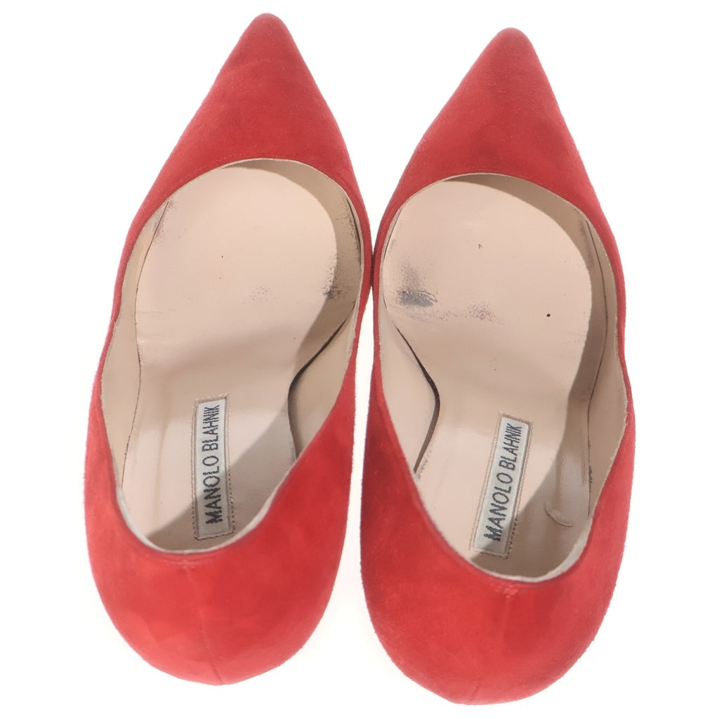 MANOLO BLAHNIK(マノロブラニク) ピンヒール スエードパンプス ハイヒール レッド レディース