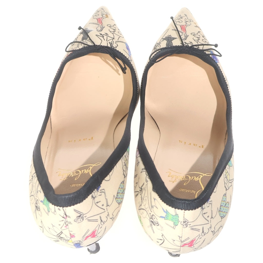 CHRISTIAN LOUBOUTIN(クリスチャンルブタン) ピンヒール 総柄パンプス ハイヒール ベージュ レディース