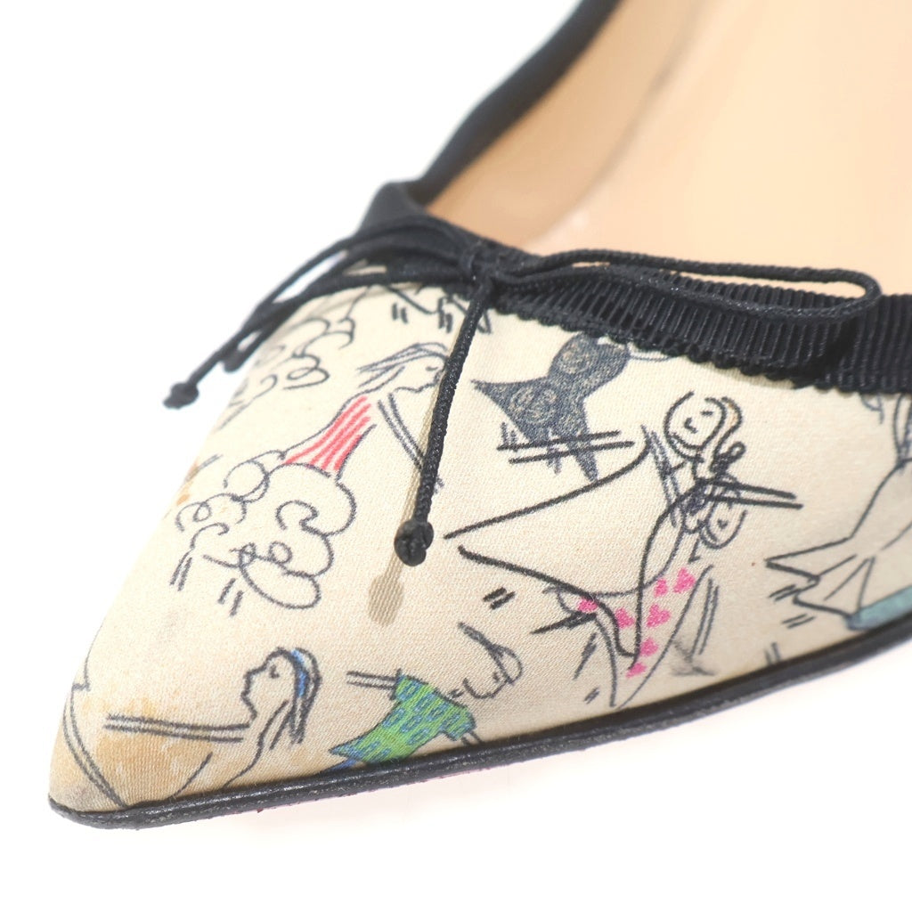 CHRISTIAN LOUBOUTIN(クリスチャンルブタン) ピンヒール 総柄パンプス ハイヒール ベージュ レディース