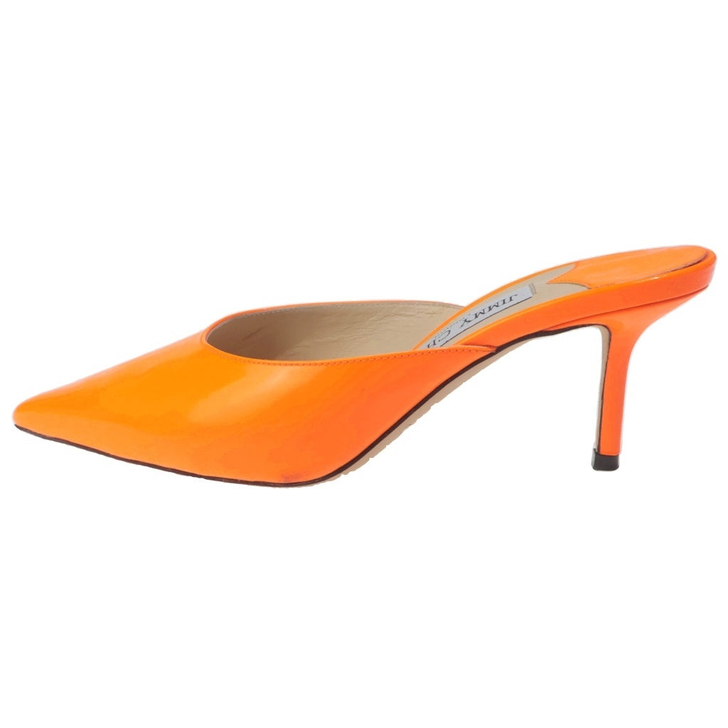 JIMMY CHOO(ジミーチュウ) ピンヒール エナメルレザー パンプス オレンジ レディース