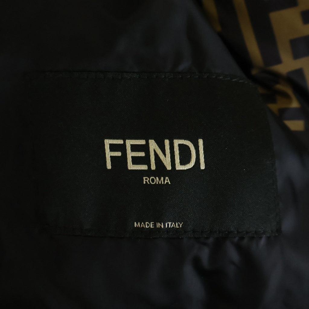 FENDI(フェンディ) ズッカ ダウンジャケット ブラウン×ブラック #48 FAF556