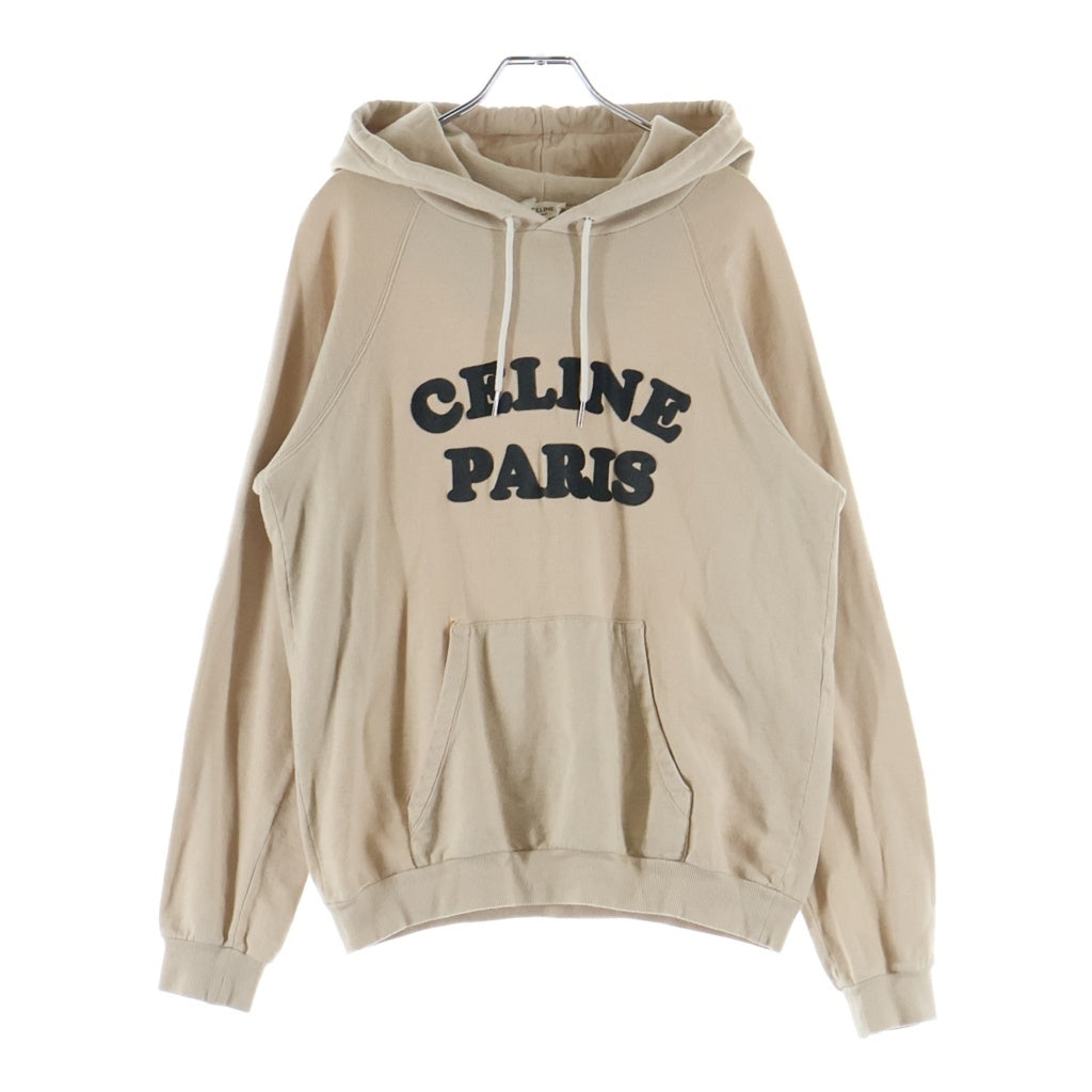 CELINE(セリーヌ) 20SS Bubble Logo Hoodie バブルロゴ カシミヤ混スウェットプルオーバーパーカー ベージュ 2Y140607F