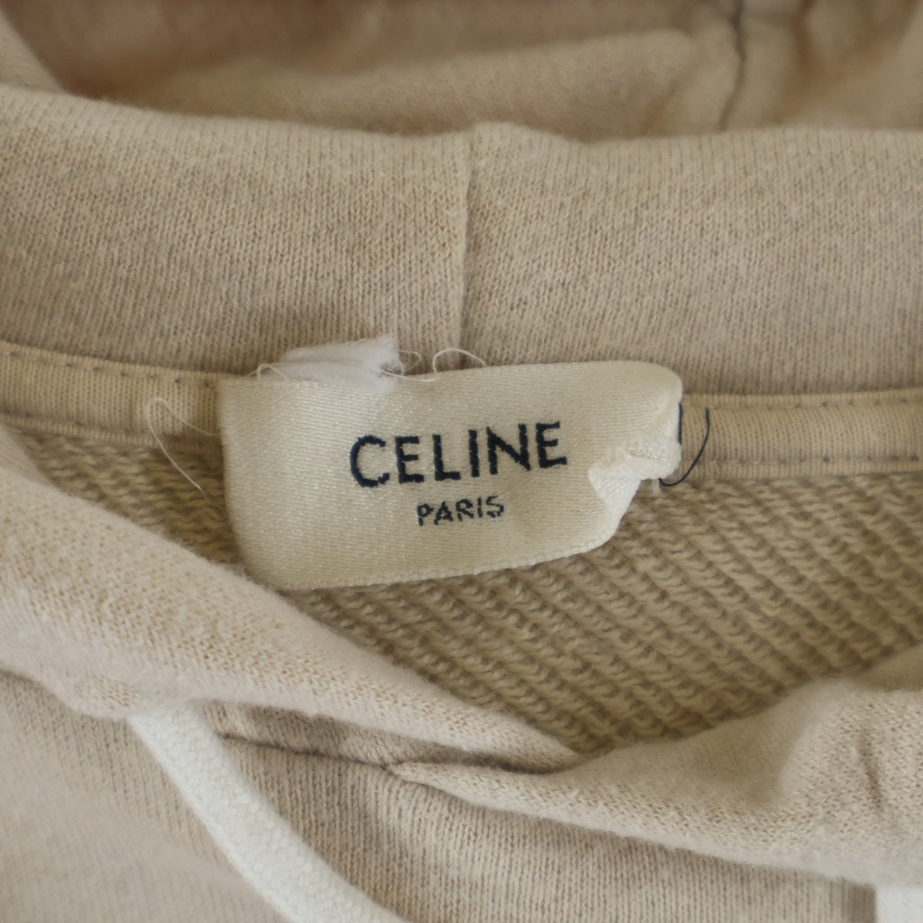CELINE(セリーヌ) 20SS Bubble Logo Hoodie バブルロゴ カシミヤ混スウェットプルオーバーパーカー ベージュ 2Y140607F