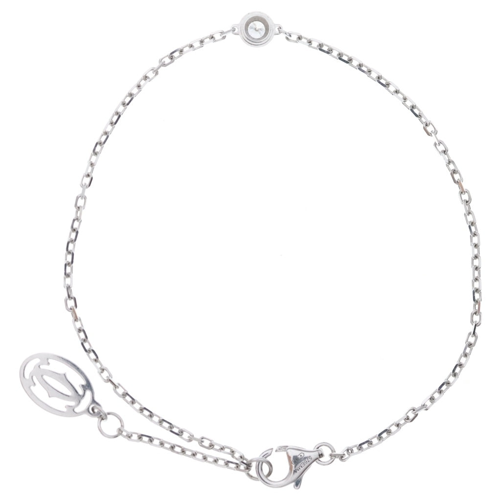 Cartier(カルティエ) ダムール SM 1Pダイヤ ブレスレット チェーン ホワイトゴールド Au750WG レディース