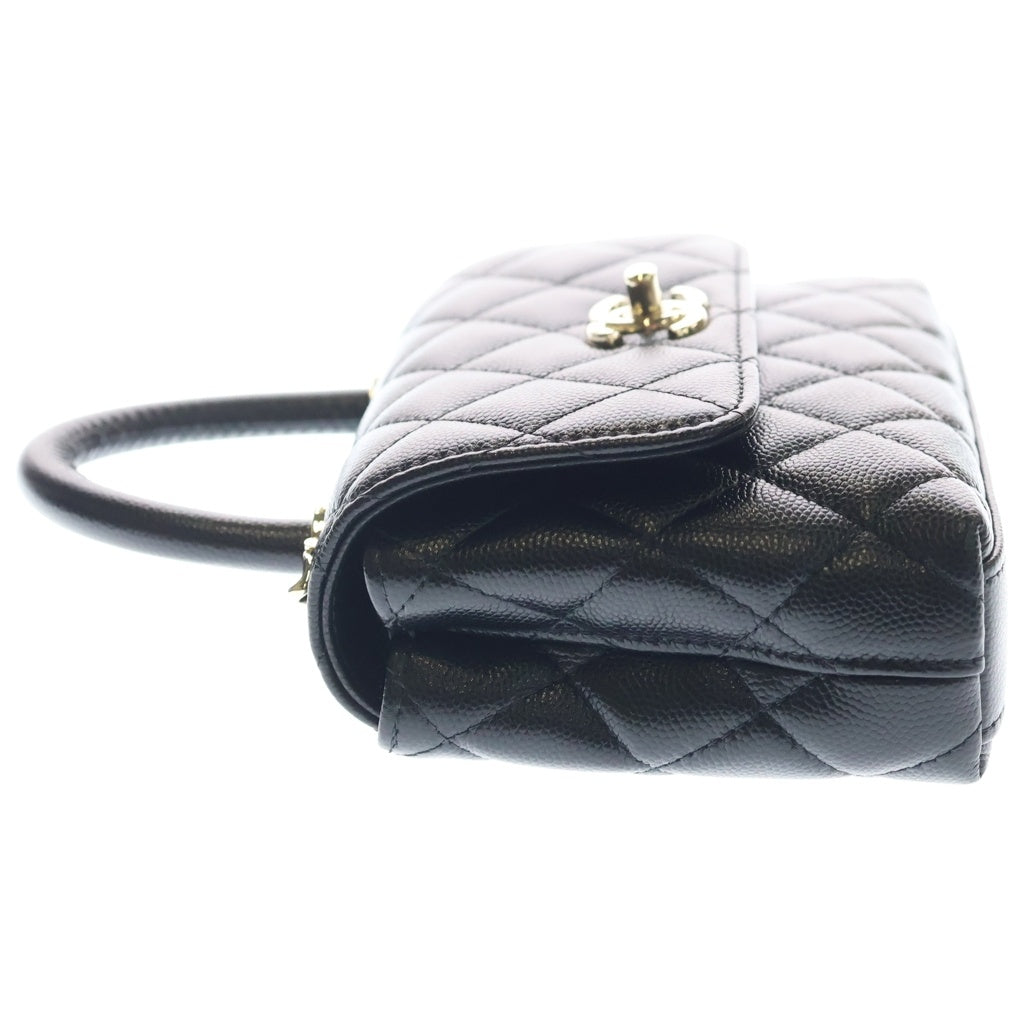 CHANEL(シャネル) ココハンドル XXS 2WAYハンドバッグ チェーンショルダーバッグ ブラック キャビアスキン AP4244 ゴールド金具 レディース
